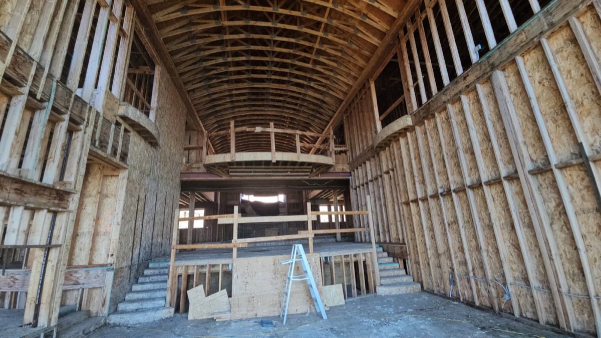 Current grand-volume framing and stair condition
