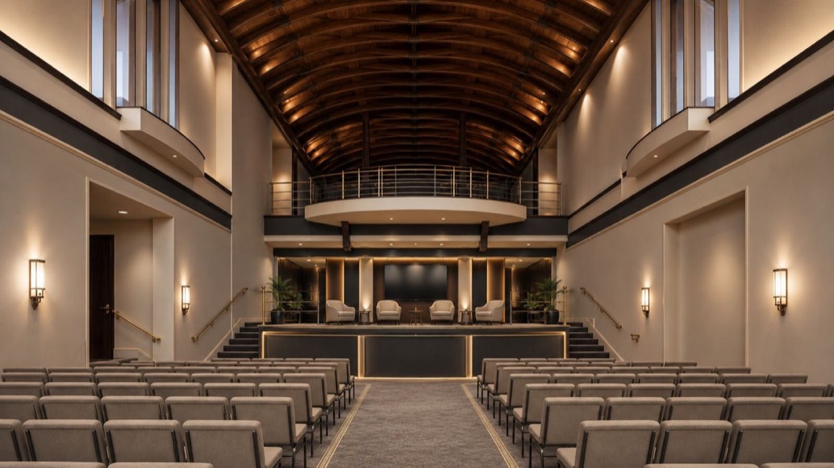 Conceptual event and gathering hall